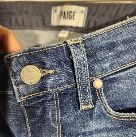 Paige Skyline Ankle Peg Jeans Womens 24 Blue - Picture 6 of 11